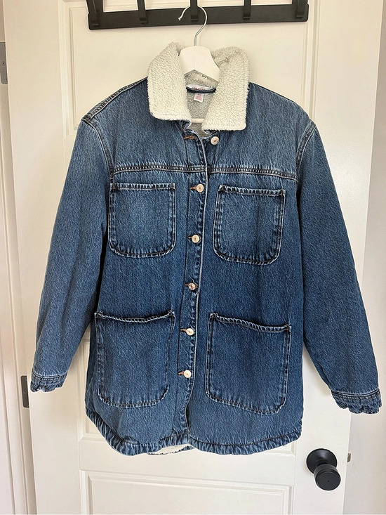 Joe Fresh Jackets & Blazers - Joe Fresh Sherpa Collar Denim Trucker Jacket